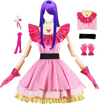 Amazon.com: EROOLU Anime Hoshino Ai Cosplay Costume with Wig Pink Cute