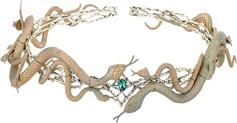Medusa Headpiece for Women - 7.8" Retro Snake Thorn Headdress for Greek Goddess, Circlet for Renfaire Halloween