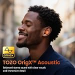 TOZO A1 Ecouteurs sans fil Bluetooth 5.3 Poids léger dans l'oreille IPX5 Casques étanches 2 Mic pour AI Appels, Casque Son Premium immersif avec étui de charge, 32 Préréglages EQ Personnalisation via l'application IPX5 Imperméable, 2 Mics pour AI Appels, Immersive P