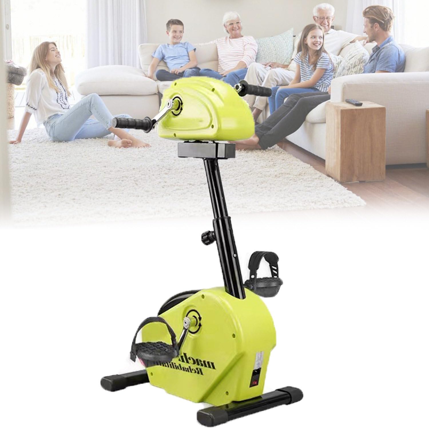 Pedal de Ejercicio para rehabilitación de Personas Mayores, Equipo de rehabilitación, máquina Inteligente para rehabilitación de Manos y pies, para extremidades Superiores e Inferiores. A