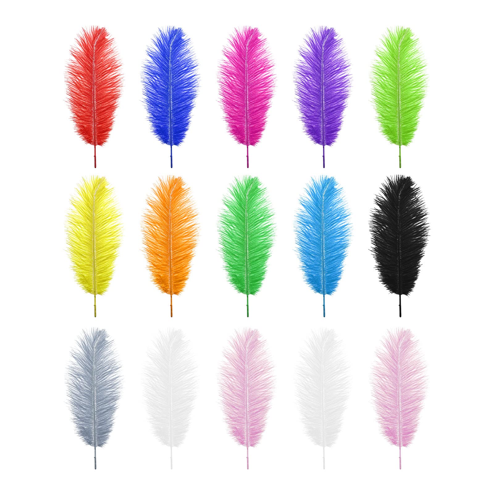 KOLIGHT set di 20PCS (45~50 cm) piume di struzzo naturale per fai da te casa festa di nozze ufficio decorazione N-5923 C
