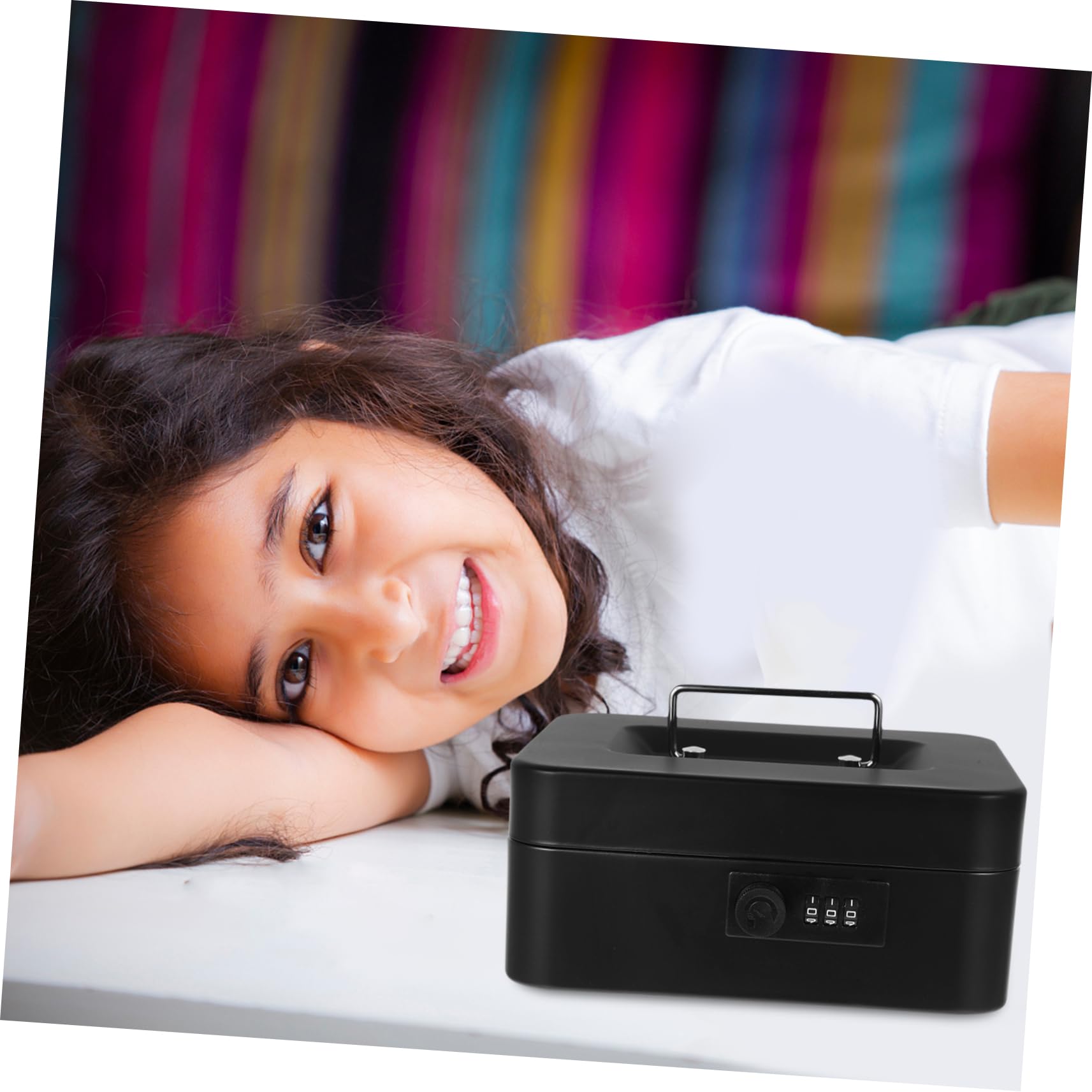 Caja Fuerte con Cerradura Y Llave Caja de Almacenamiento de Dinero con Cerradura Digital Minicaja Fuerte Decorativa para Niños Y Niñas