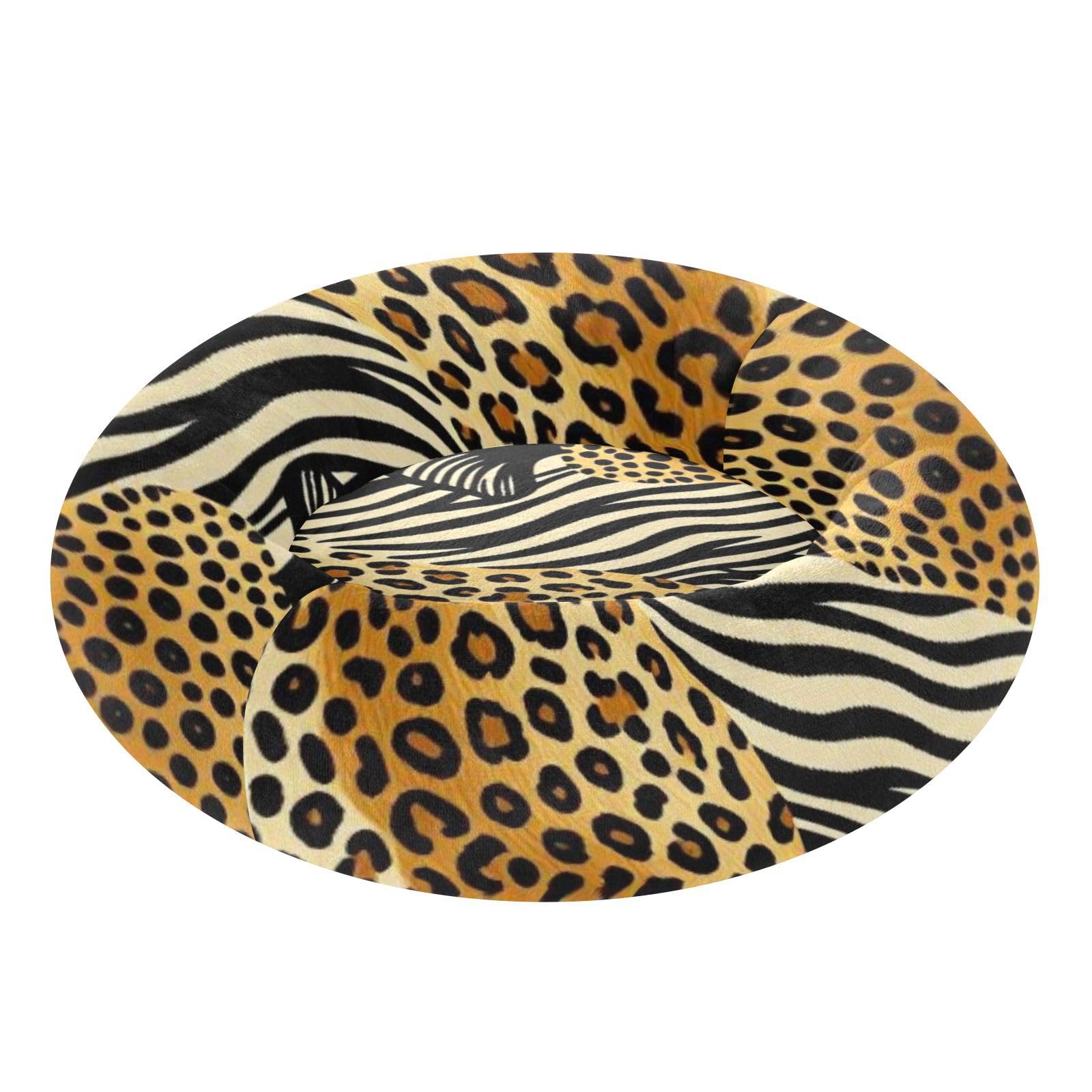 GuoChe Haustier-Katzenbett Y2k Leopard Zebras Wild