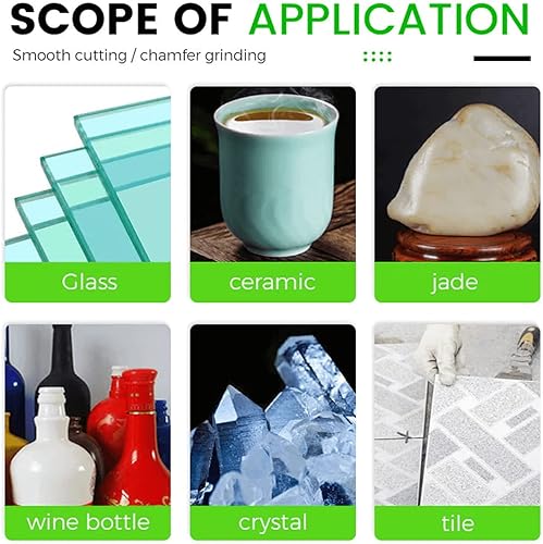 Miniatura 7 de dophee Disco de corte de vidrio, ruedas de corte de diamante ultrafinas de 4 pulgadas para amoladora angular, rueda de hoja de sierra de diamante