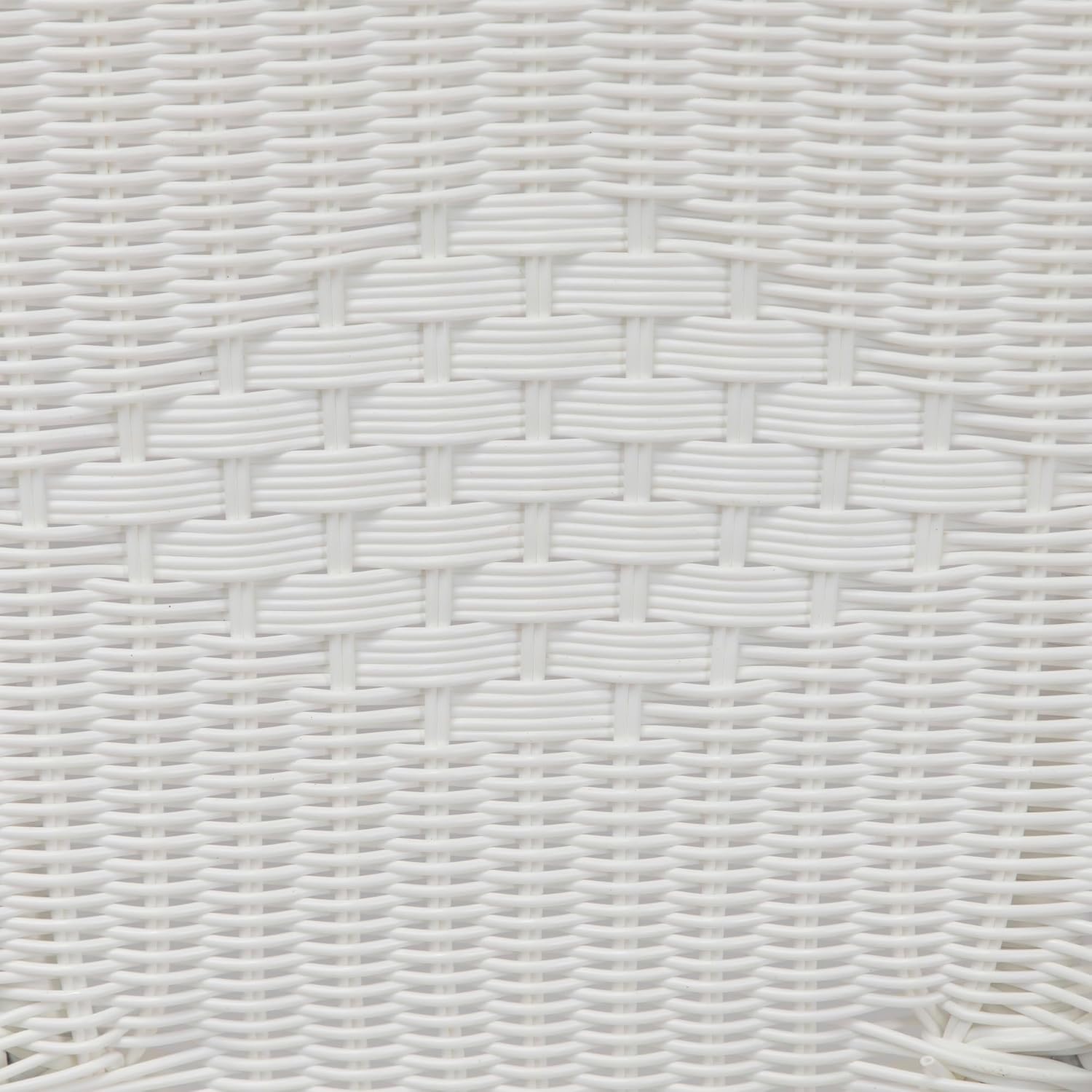 4-Piece White Wicker Outdoor Patio Conversation Set