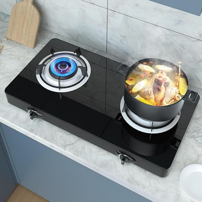 Estufa de Gas 2 Puestos Vitrocerámica Portátil Multigas miniatura 2