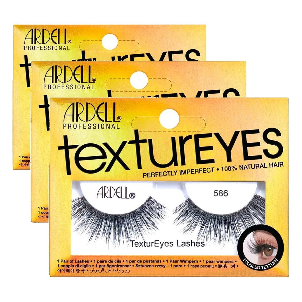 Ardell TexturEyes False Strip Lashes #576, 4 Pack