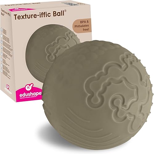 Edushape Pelota sensorial para bebé, bola de bebé de 7 pulgadas que ayuda a mejorar las habilidades motoras gruesas para niños de 6 meses en