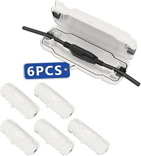 6 Pack Outdoor Extension Cord Safety Cover, Waterproof, White