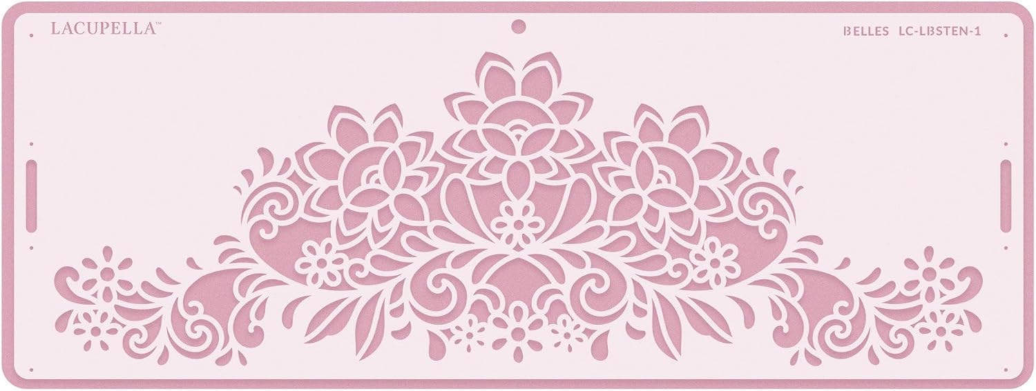 Lacupella Long Border Cake Stencil, 4" x 12.75" (CARNA)