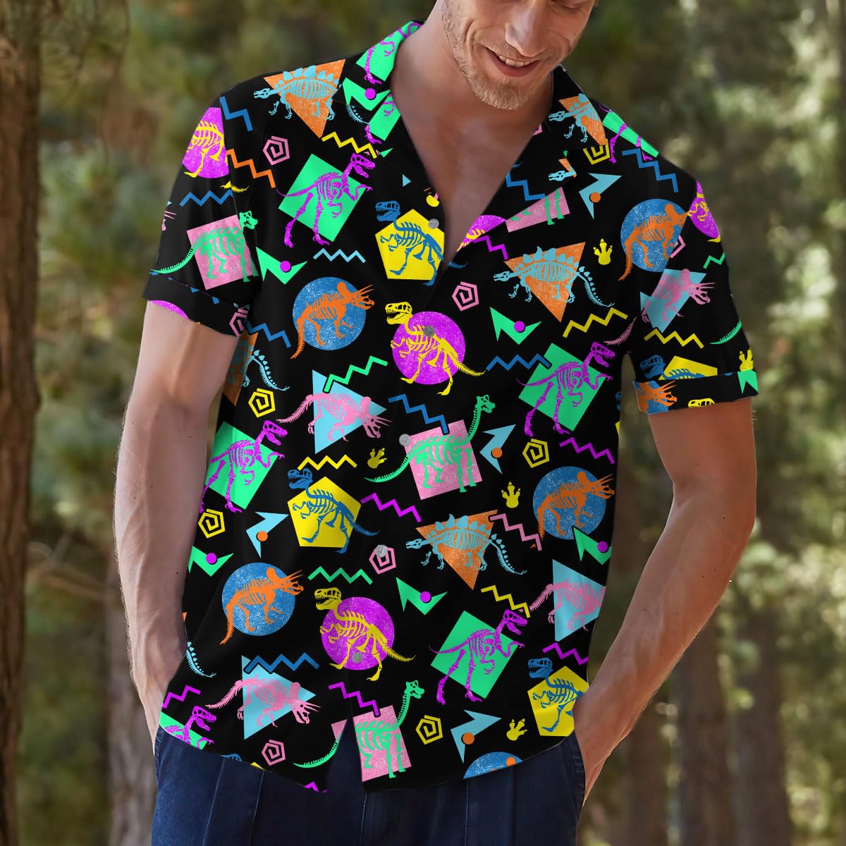 Divertente camicia hawaiana colorata per uomo uomo animali casual camicie hawaiane da uomo manica corta button down camicia da uomo