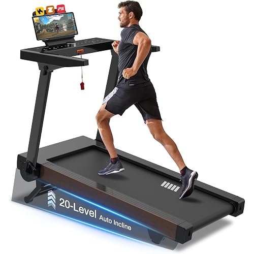 Auto Incline BORGUSI Treadmill, Heavy Duty Treadmill for Home, Wide Belt