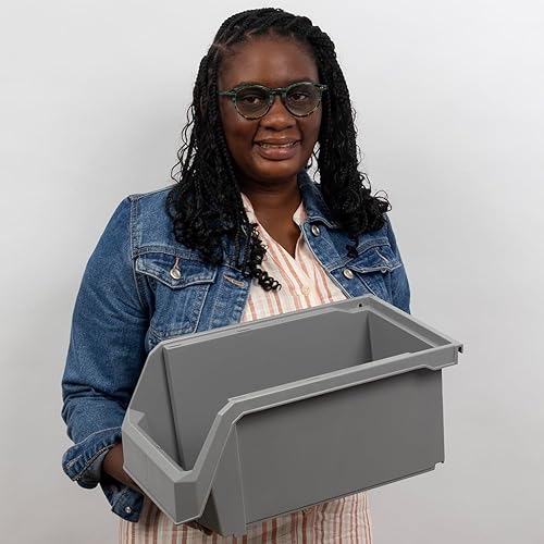 Miniatura 2 de Contenedores de plástico para organización y almacenamiento para armario, cocina, oficina, garaje u organización de despensa, contenedores