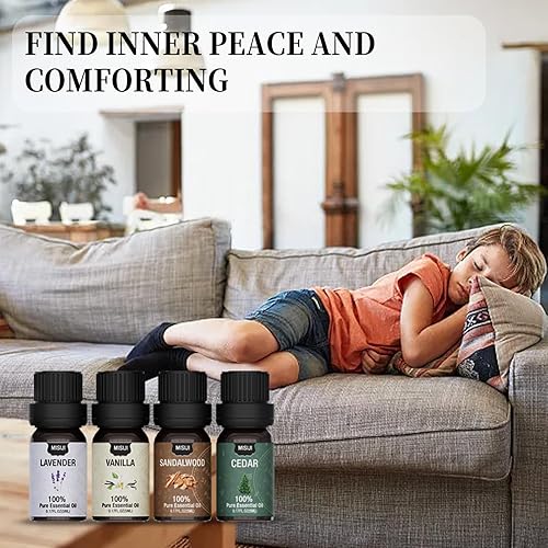 Miniatura 10 de MISIJI Juego de aceites esenciales, aceites difusores de primera calidad para el hogar, aceites esenciales para aromaterapia, verano, playa, 0.5 fl