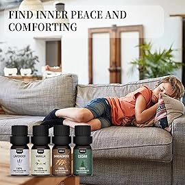 MISIJI Essential Oils Set Top 12 Aromatherapy-Essential Oils for Diffuser for Home,Air Freshening Diffuser Oils Scents for Aromatherapy,Laundry,Candle&Soap Making,Humidifiers 12 X 5ML