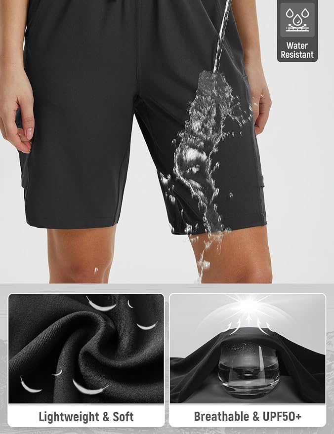 baleaf Bermuda shorts voor dames, katoenen sportbroek, kort, knielang, sweatbroek, zomerbroek met zakken, 25,4 cm, Activewear broek, losjes, casual, vrije tijd, blauw, XL baleaf Bermuda shorts voor dames, katoenen sportbroek, kort, knielang, sweatbroek, zomerbroek met zakken, 25,4 cm, Activewear broek, losjes, casual, vrije tijd, blauw, XL