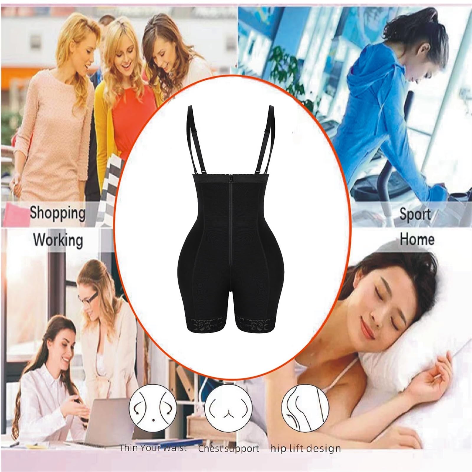 Sexy outfit MMRTDJDR Poziom 2 Fajas Colombianas Bielizna modelująca dla kobiet Body wyszczuplające brzuch Po operacji Body Talia Trainer