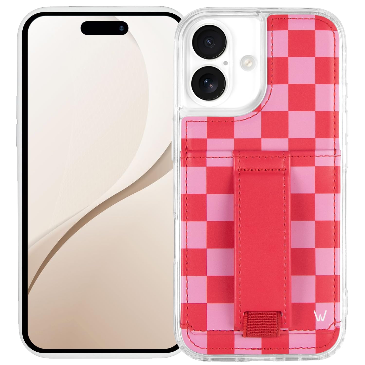 Walli Cases for iPhone 17 Case Aesthetic Wallet Phone Case Card Holder, Securely Holds up to 2 Cards - Cute, Trendy Phone Cover for Women, fits iPhone
