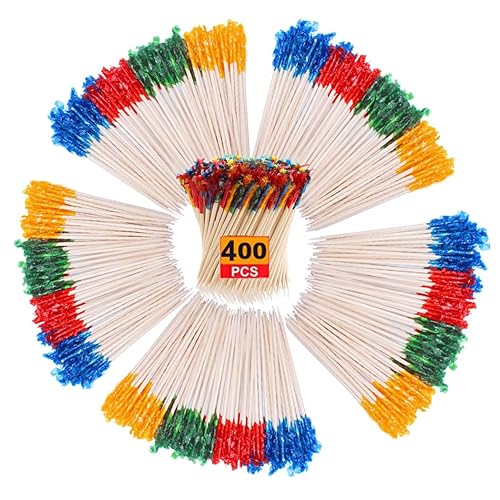 400PCS Fancy Toothpicks for Appetizers, 2.6IN Appetizer Picks for Cocktail