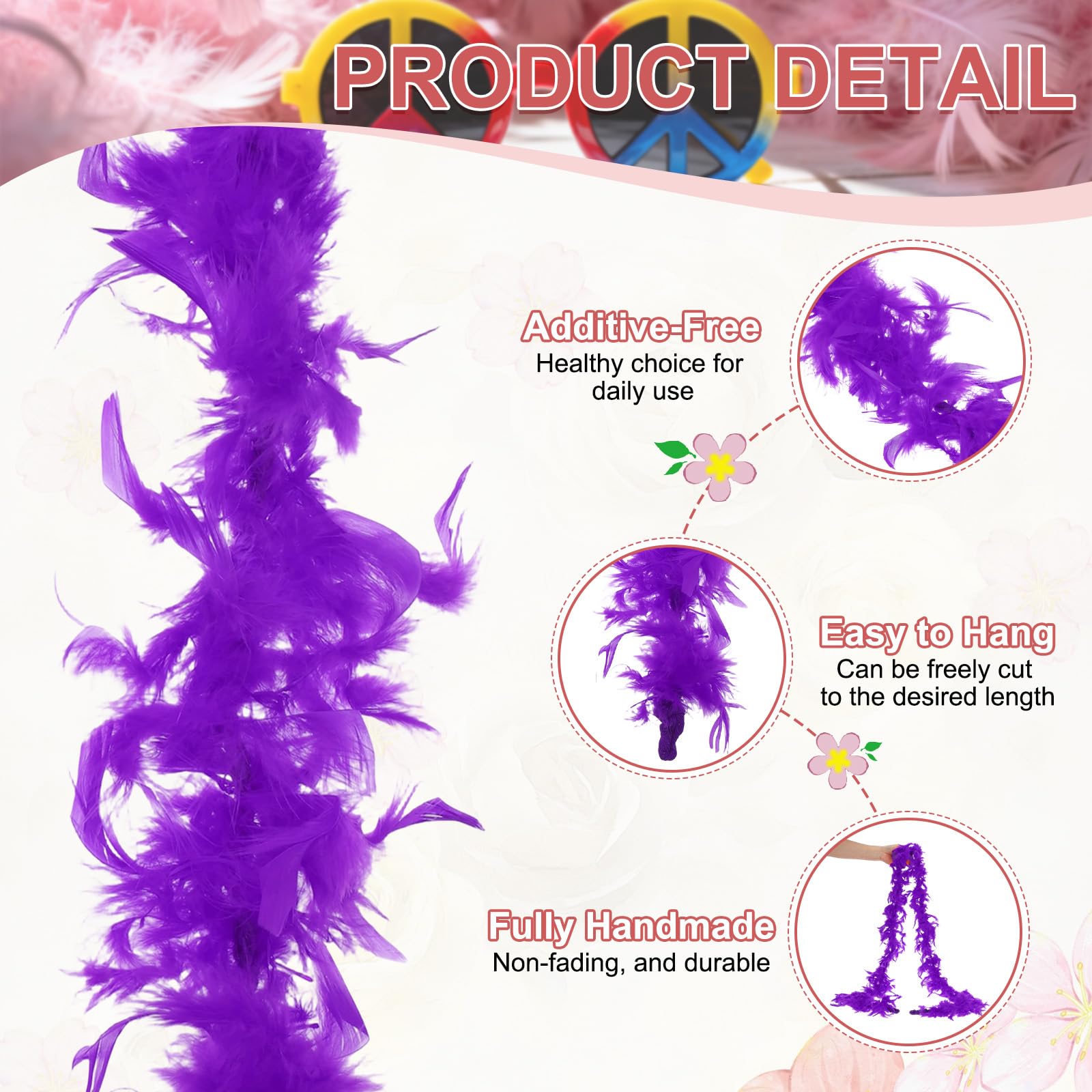 PATIKIL 40g 2 Yards Feather Boa - Image 3