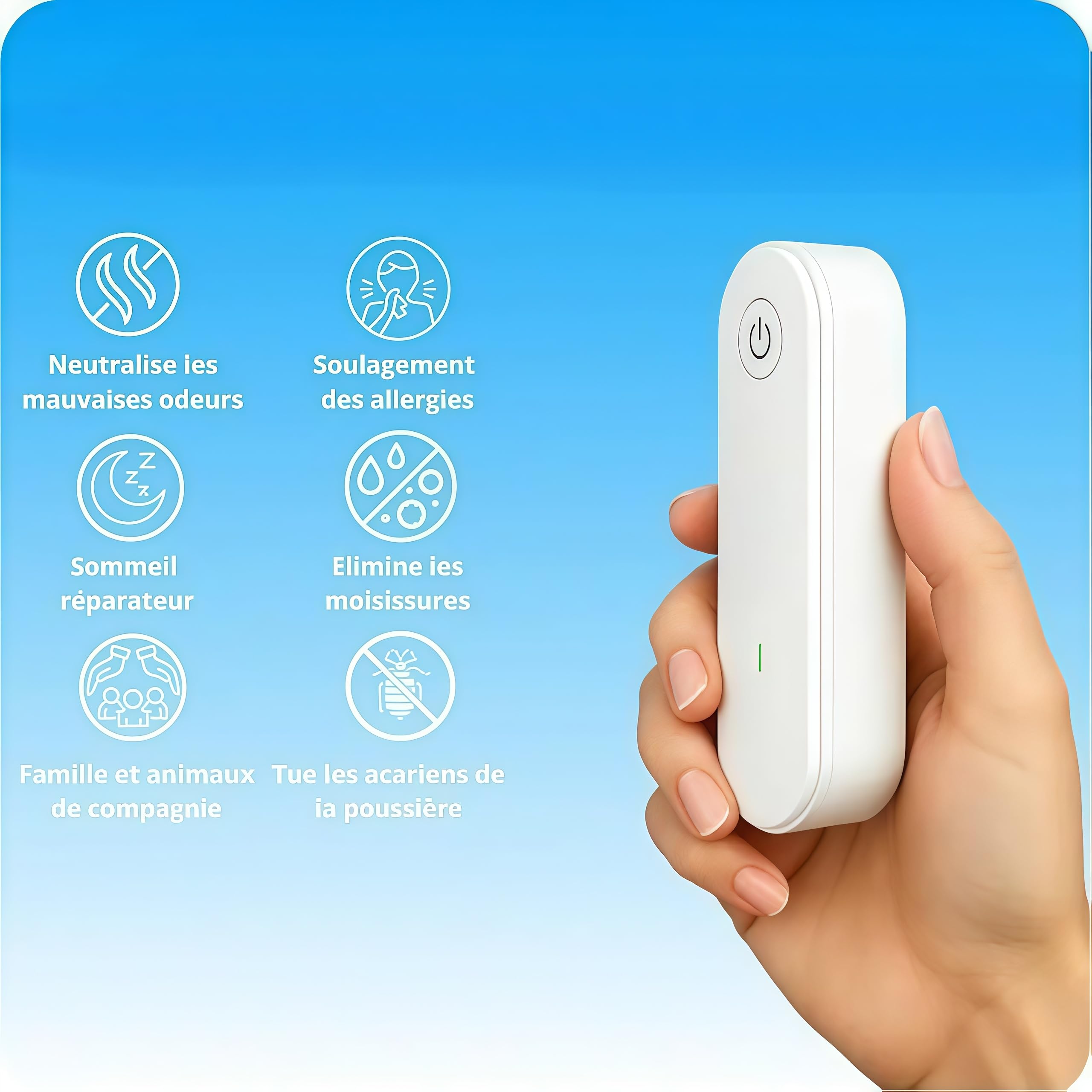 Eclora Purificateur d'Air Ionique à Brancher Anti-Odeurs (Lot de 2)
