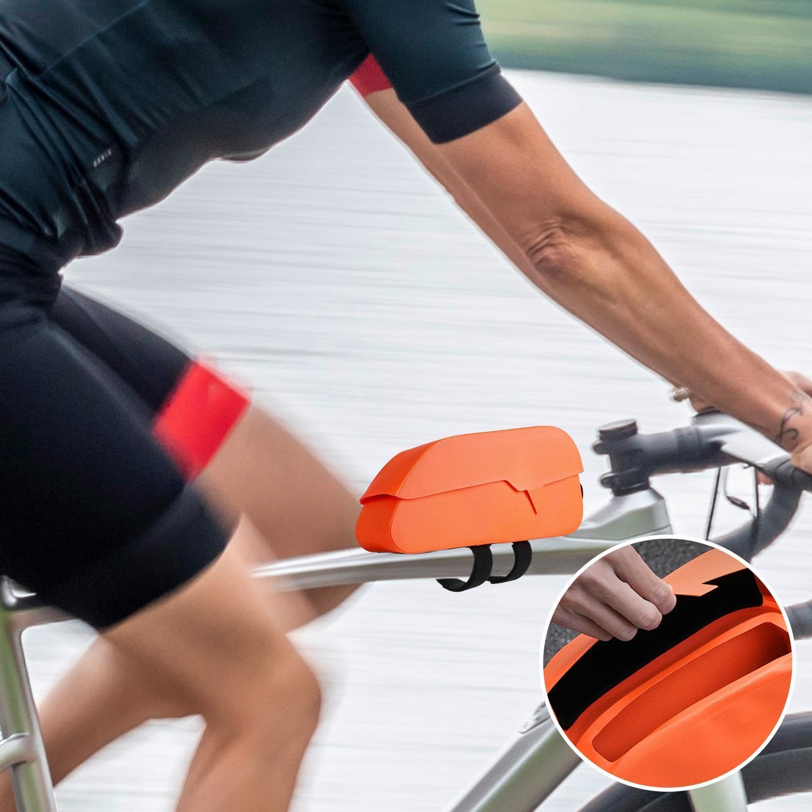 Generisch Borsa da bicicletta impermeabile con chiusura magnetica | Borsa per telaio con chiusura per attrezzi, cellulare, mountain bike, viaggi, attività all'aperto, pendolari, ciclismo