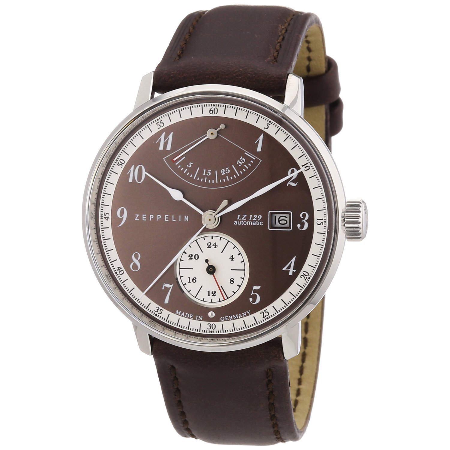 Zeppelin LZ129 Hindenburg Automatic Watch with Power Reserve and 24hr Subdial 7060-5