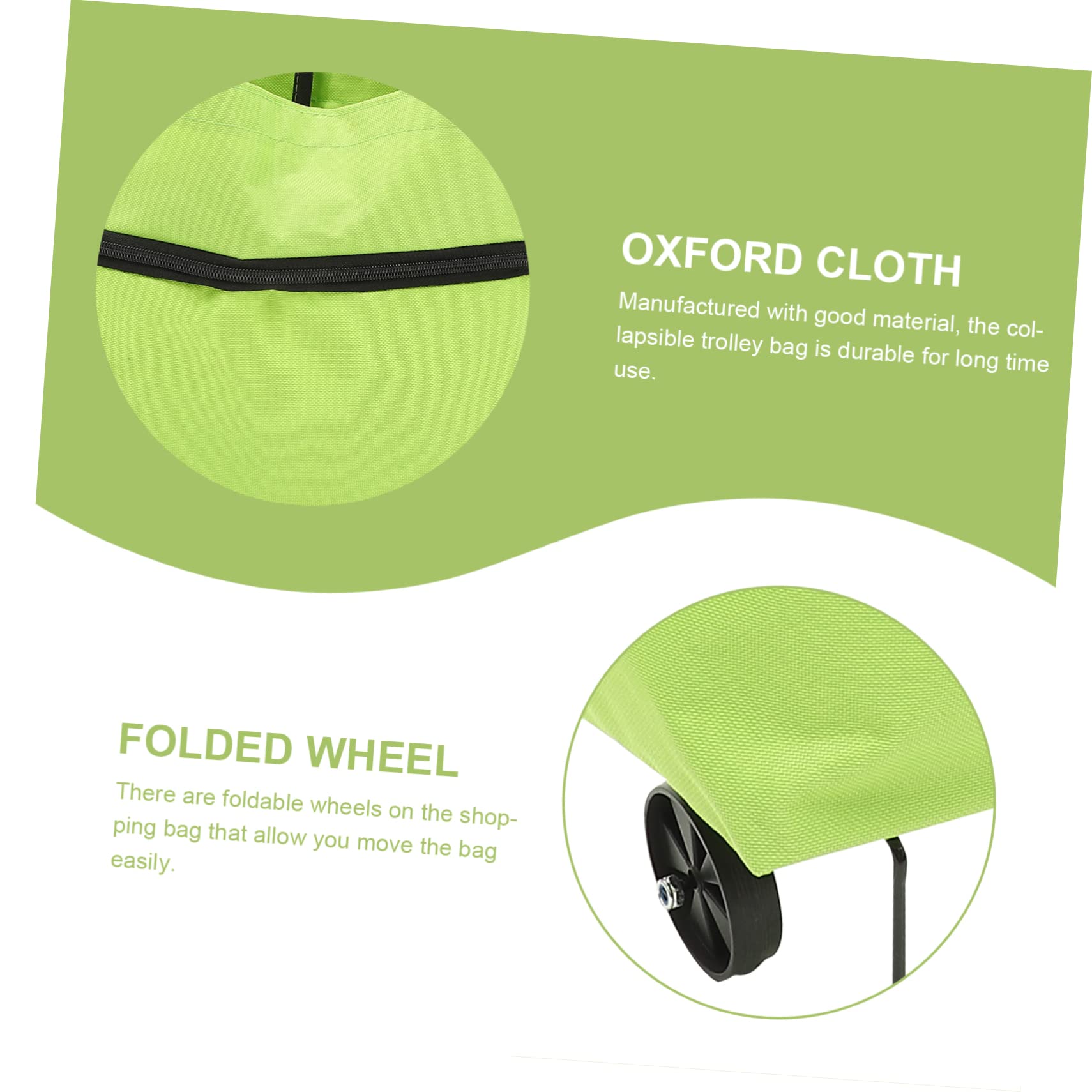 Levemolo Large Capacity Shopping Bag Wheels Collapsible Trolley Bag Reusable for Grocery Laundry