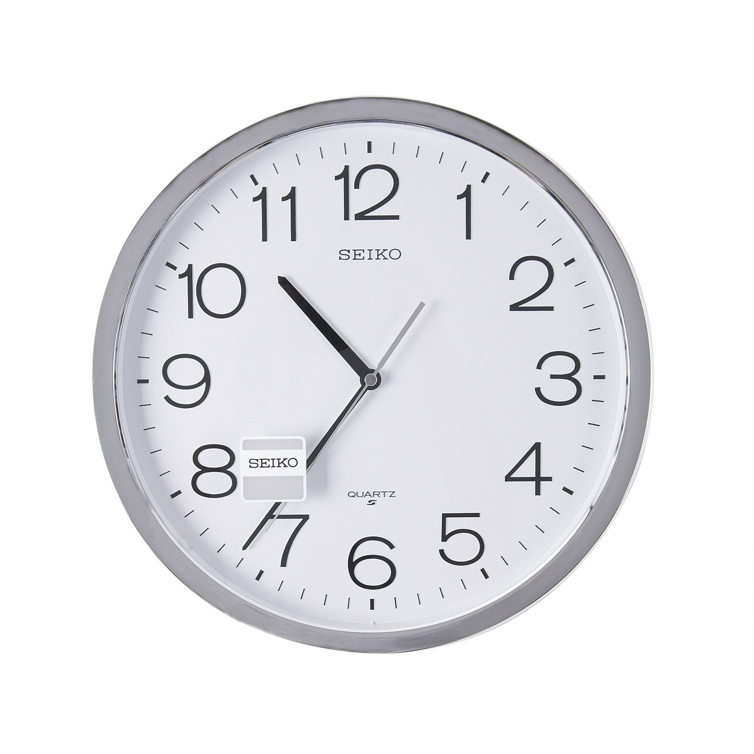 ساعة حائط Seiko تناظرية مضيئة Lumibrite مع منبه