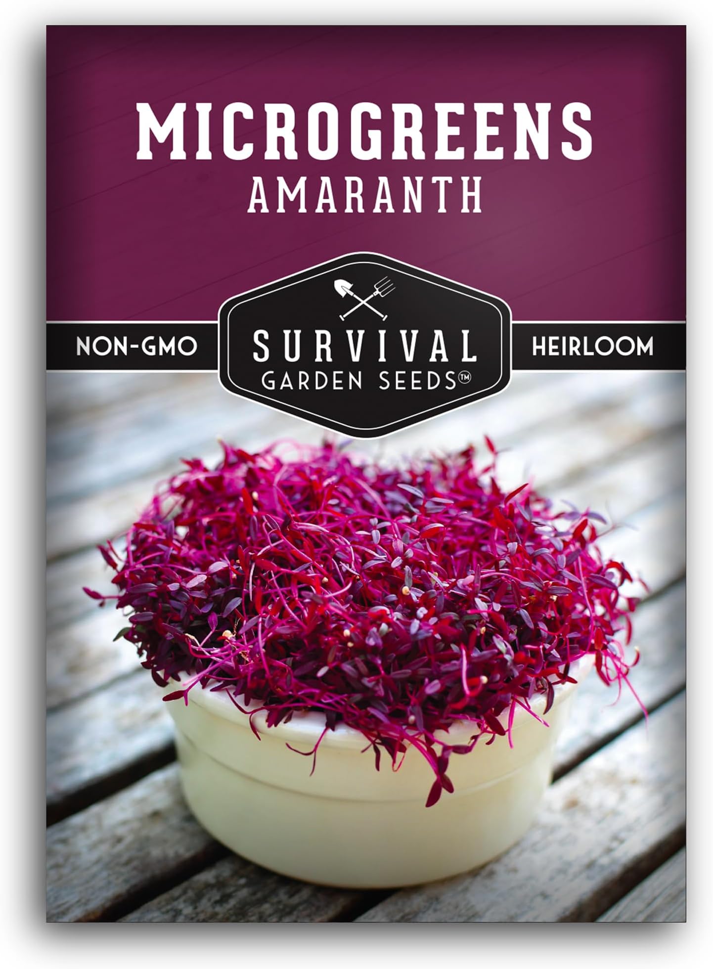 Red Amaranth Microgreen Seeds for Sprouting - Non-GMO Heirloom Seed Variety for Growing Microgreens, Hydroponic, & Indoor Planting - Vibrant Pink Sprouts - Survival Garden Seeds (1 Pack)