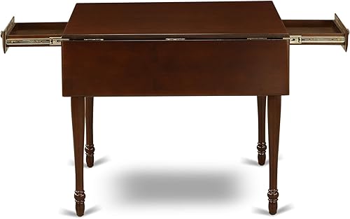 Miniatura 44 de East West Furniture MZT-BCH-T Monza Mid-Century - Mesa de comedor rectangular con gotas y patas elegantes, 36 x 54 pulgadas, negro y cereza Negro y