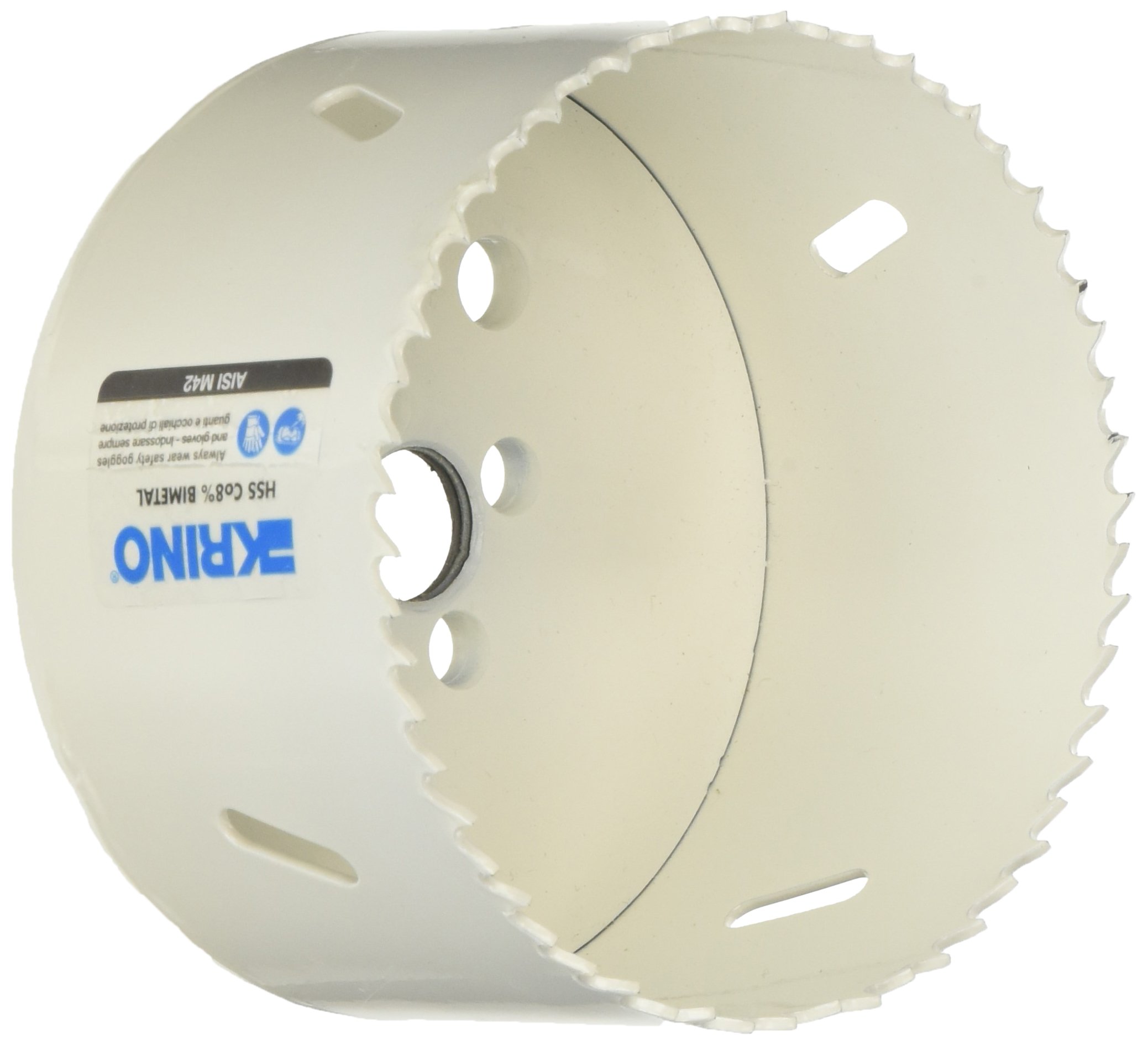Scie cloche 95 mm Krino 2109009500 scie-trépan denture variable M42 blanc pour bois métal