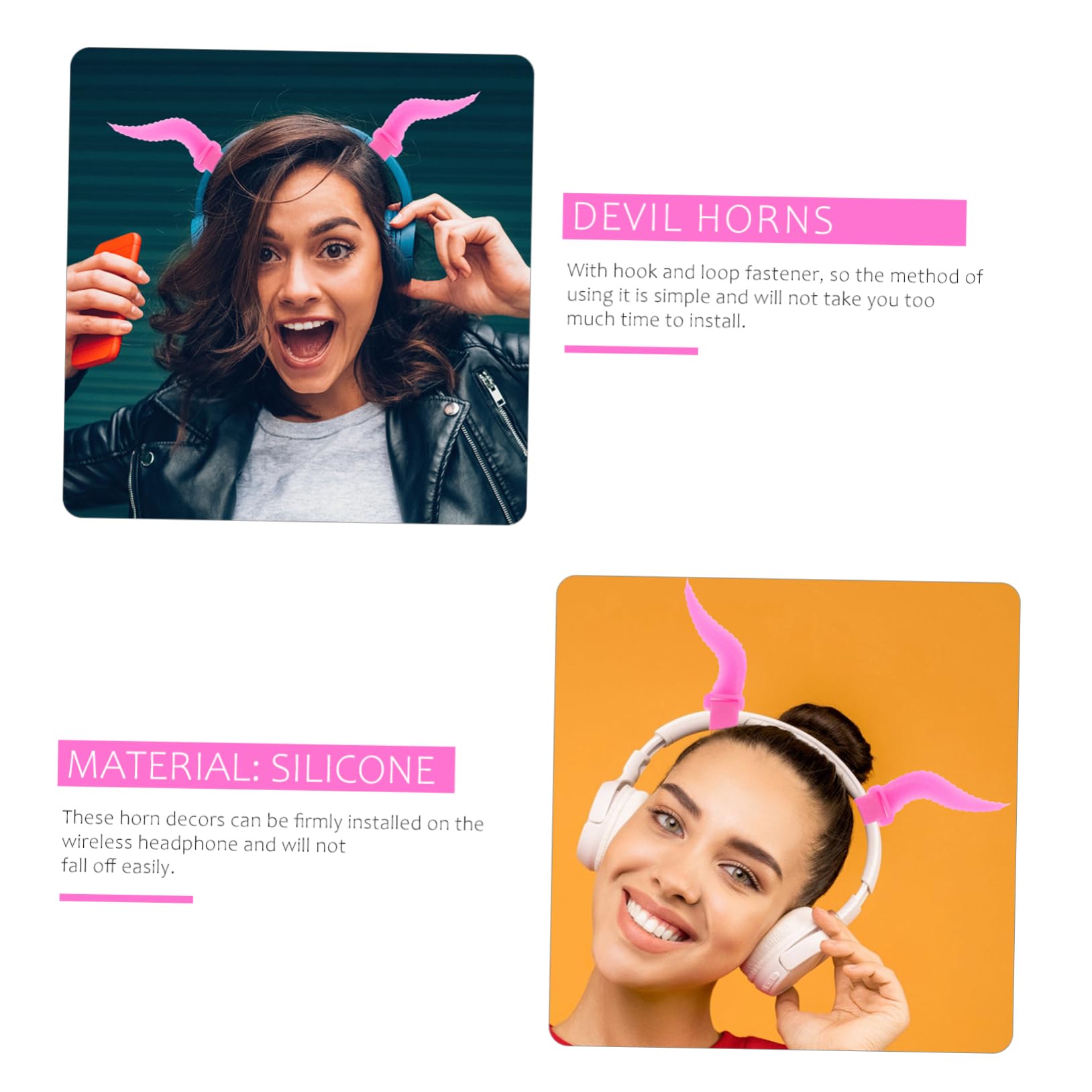 Accessori Corna Per Cuffie | Decorazioni Divertenti In Silicone - Per Halloween E Cosplay - Foto 4