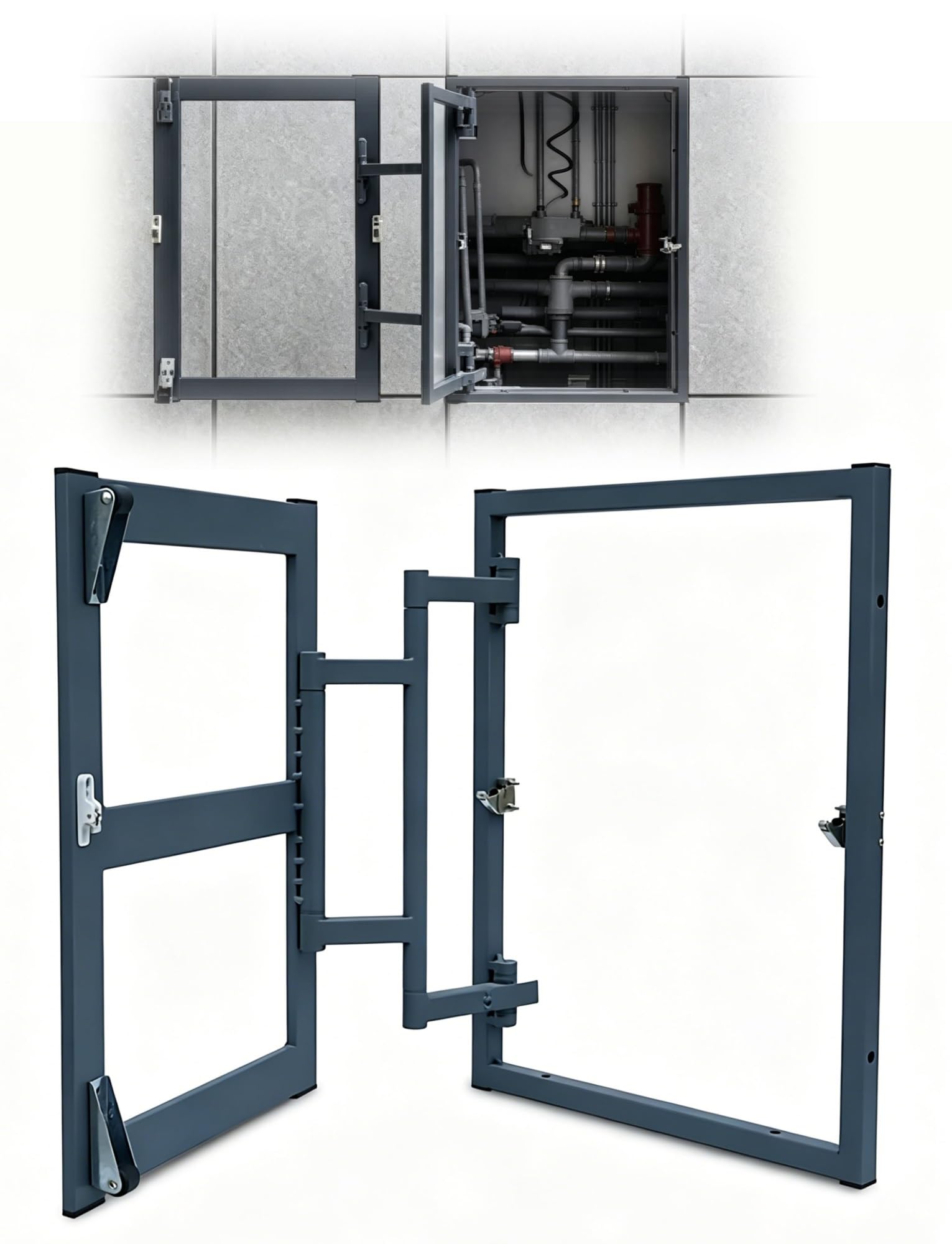 Panel de puerta de acceso invisible para azulejos, chapa de piedra y paneles de yeso, cubierta de metal resistente para fontanería, rociadores de incendios, HVAC, diseño de 3,5 cm de grosor