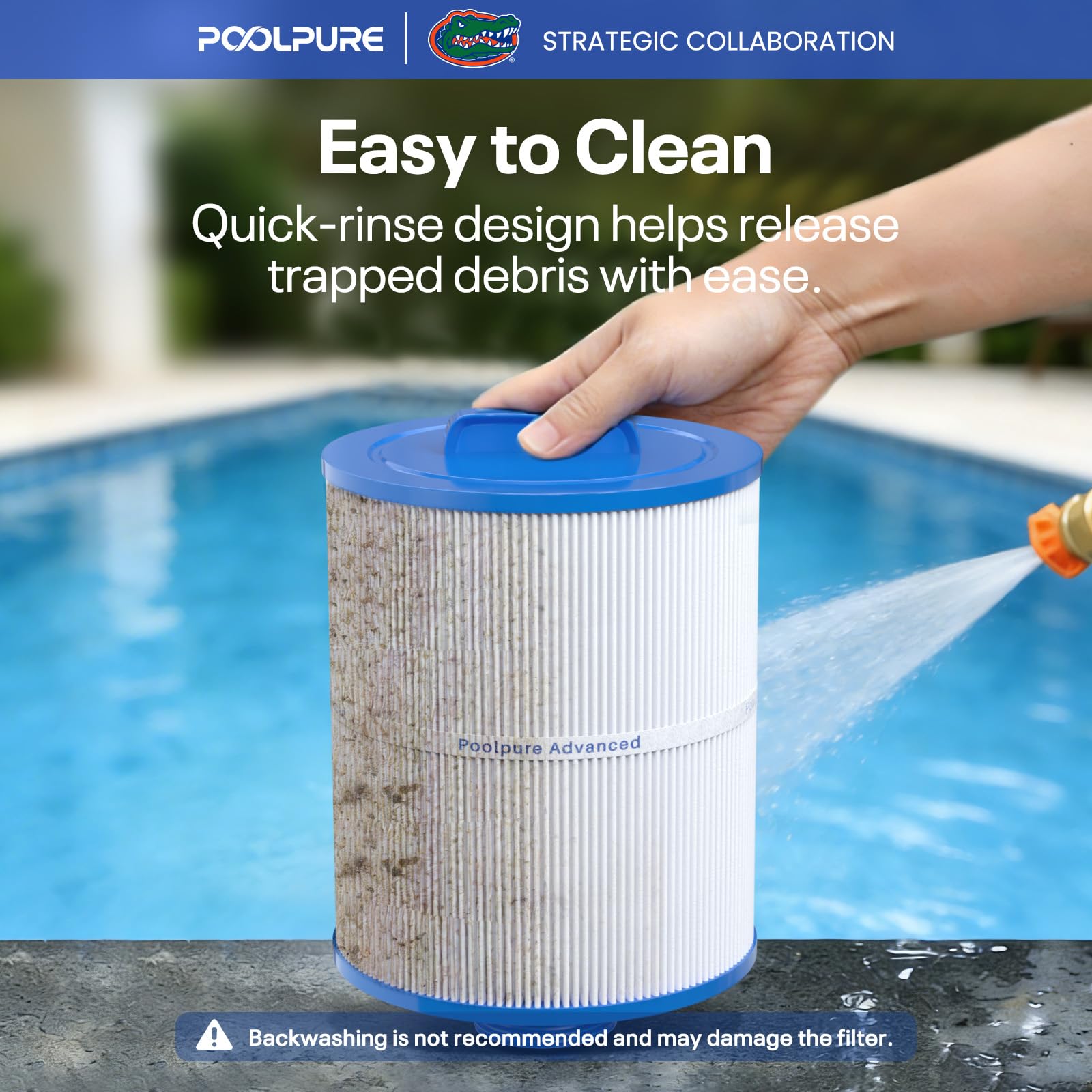 POOLPURE Lot de 2 filtres de Rechange pour Spa PAS50SV-F2M, Unicel 6CH-502, Filbur FC-0311, Philter 60506, Excel Filters XLS-604, Baleen AK-90161, Magnum AR50, Master Deluxe M60506