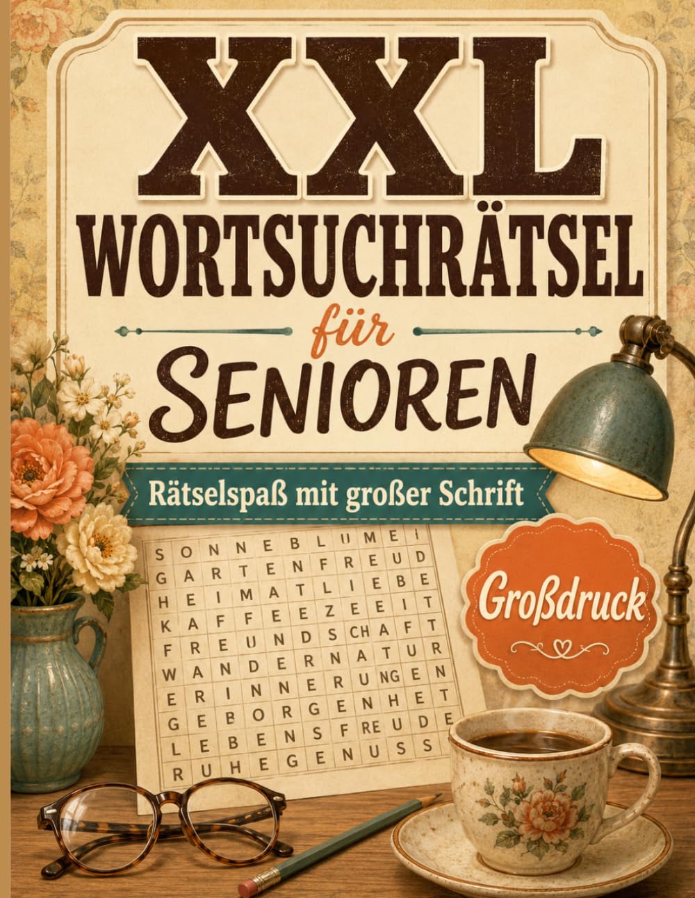 XXL Wortsuchrätsel für Senioren: Große Schrift, klare Rätsel und entspannter Denksport für Erwachsene