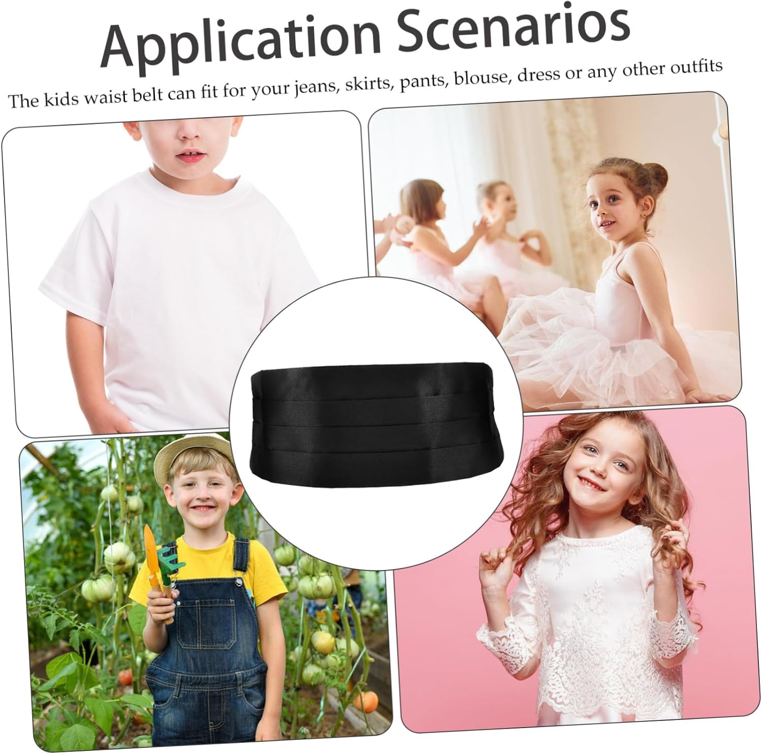 Beavorty Adjustable Waist Belt Versatile Elastic Belt for Boys for Jeans Pants Skirts Choice for All