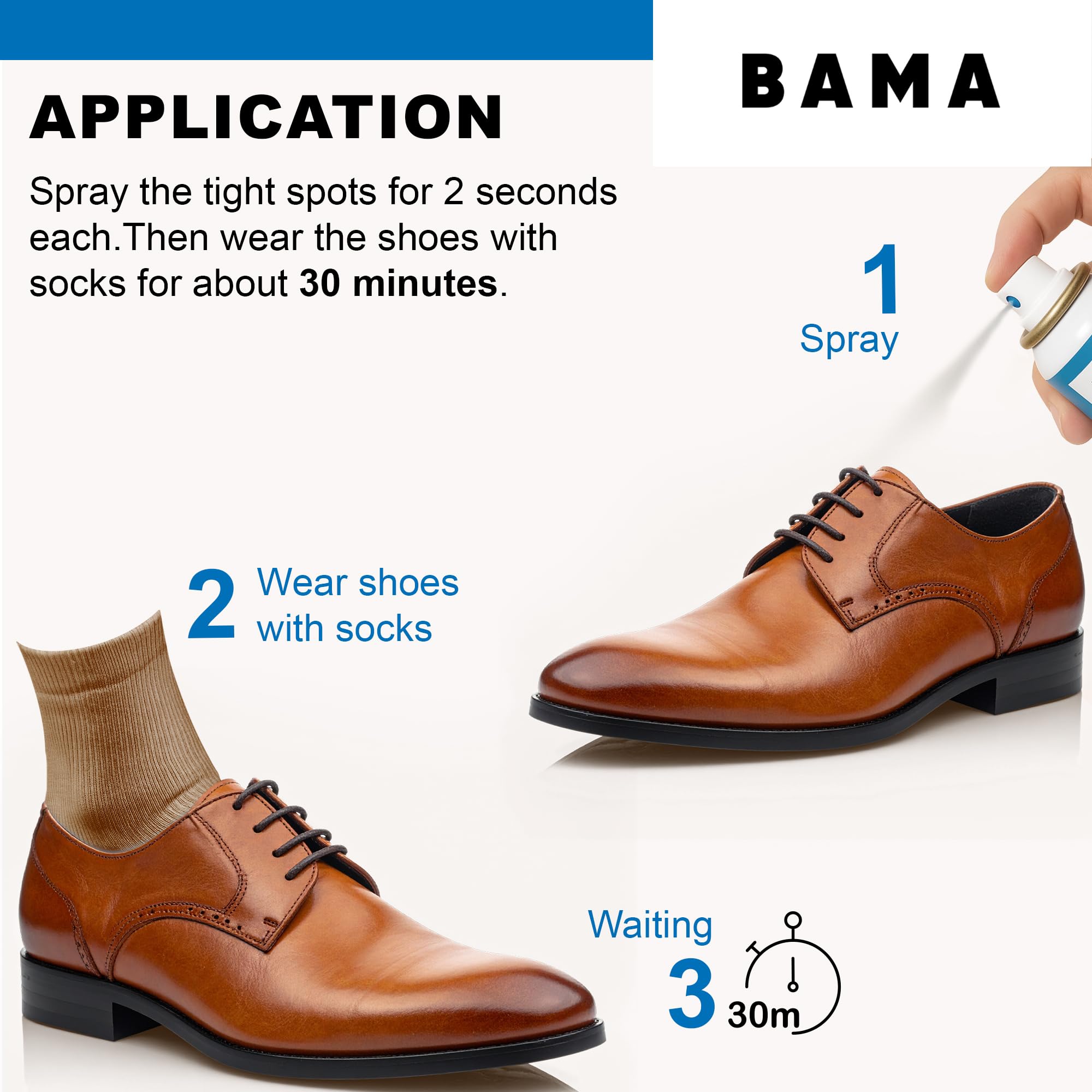 Bama Leather Stretcher – Spray do Rozszerzania Obuwia ze Skóry, Zamszu i Nubuku – Zmiękcza i Rozciąga Buty dla Idealnego Dopasowania – Transparentny, 75ml