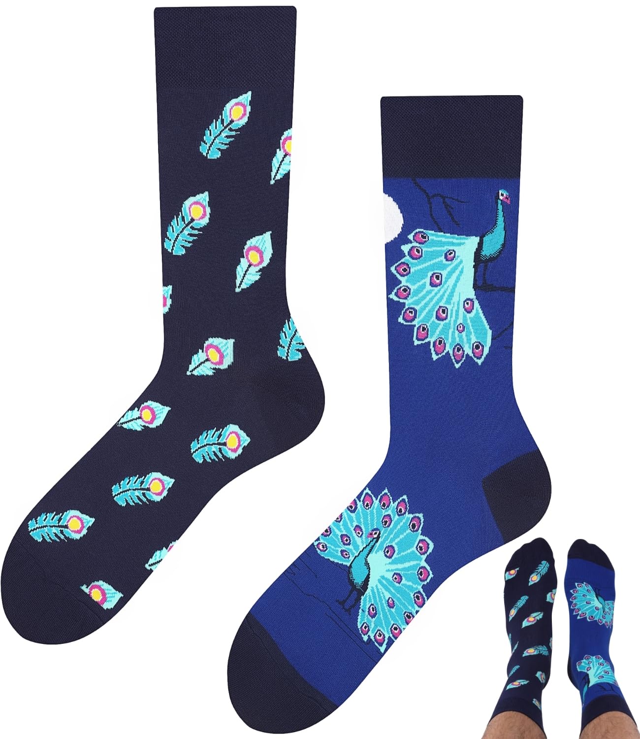 Todo Calcetines Divertidos Hombre y Mujer, Calcetines Fantasia con Motivo, de Colores — view 50