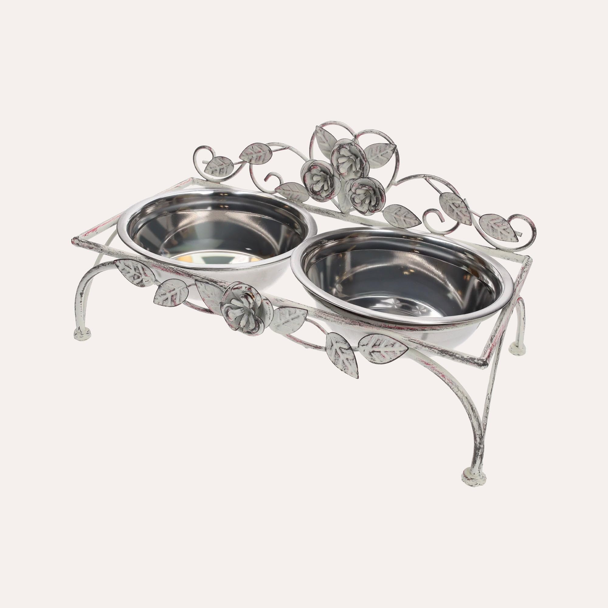 Cuencos para perros y gatos con soporte a dos plazas H20 x 35 x 18