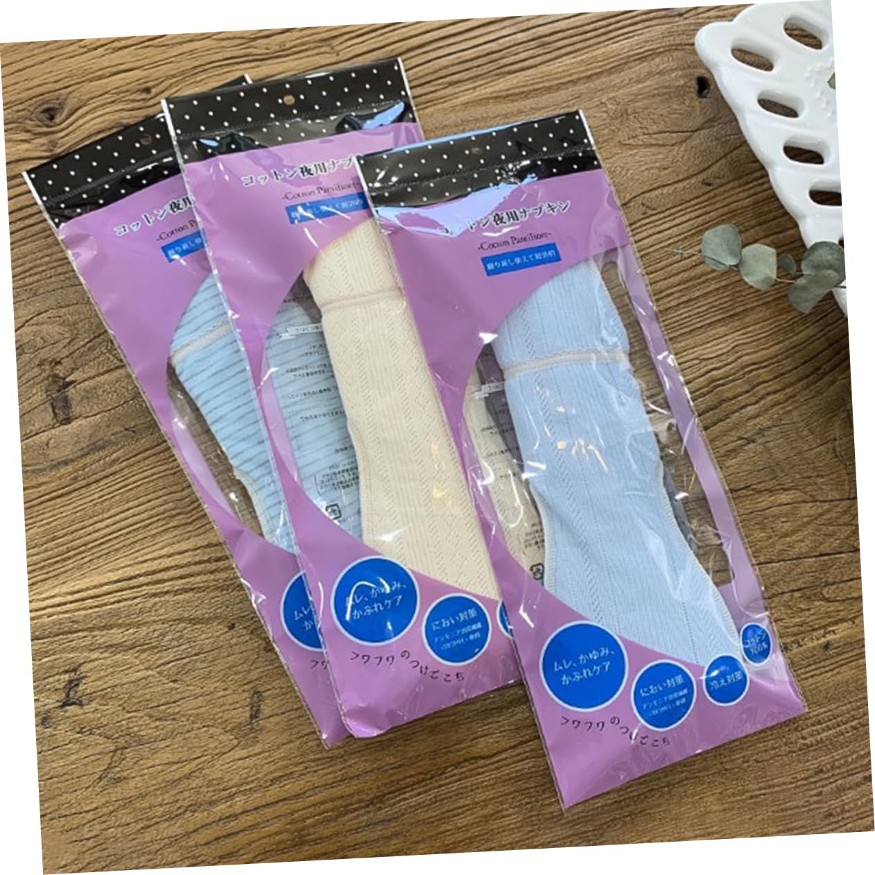 NOLITOY 3piezas Compresas Menstruales Reutilizables De Algodón Lavables y Cómodas Para Protección Nocturna Disponibles Aleatorios