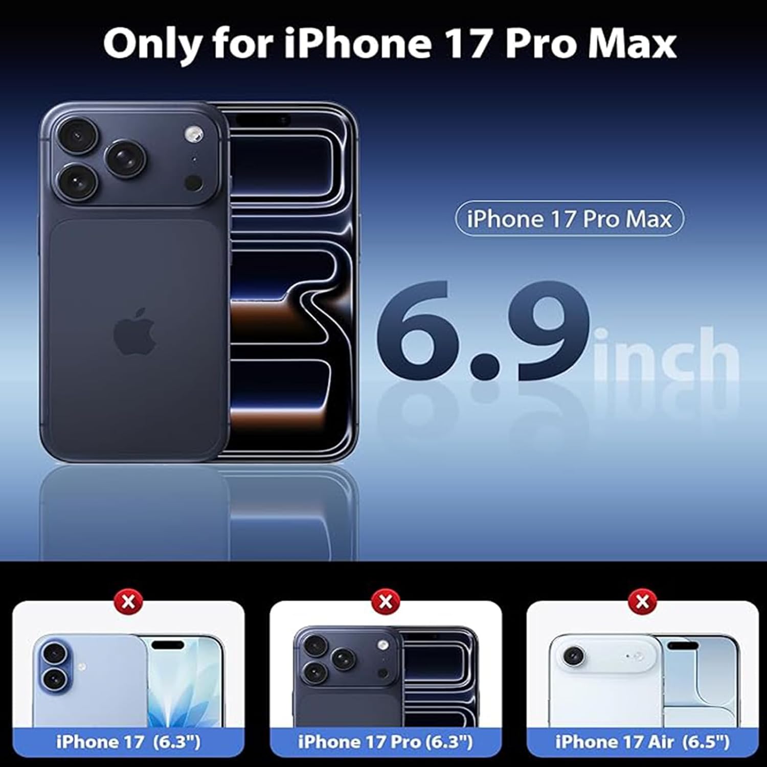 Battery Case for iPhone 17 Pro Max,Upgraded 12000mAh Capacity Rechargeable Portable Extended Charger Case Wireless Charging Compatible with iPhone 17 Pro Max(6.9 inch) Charging Cover & Carplay (Black)