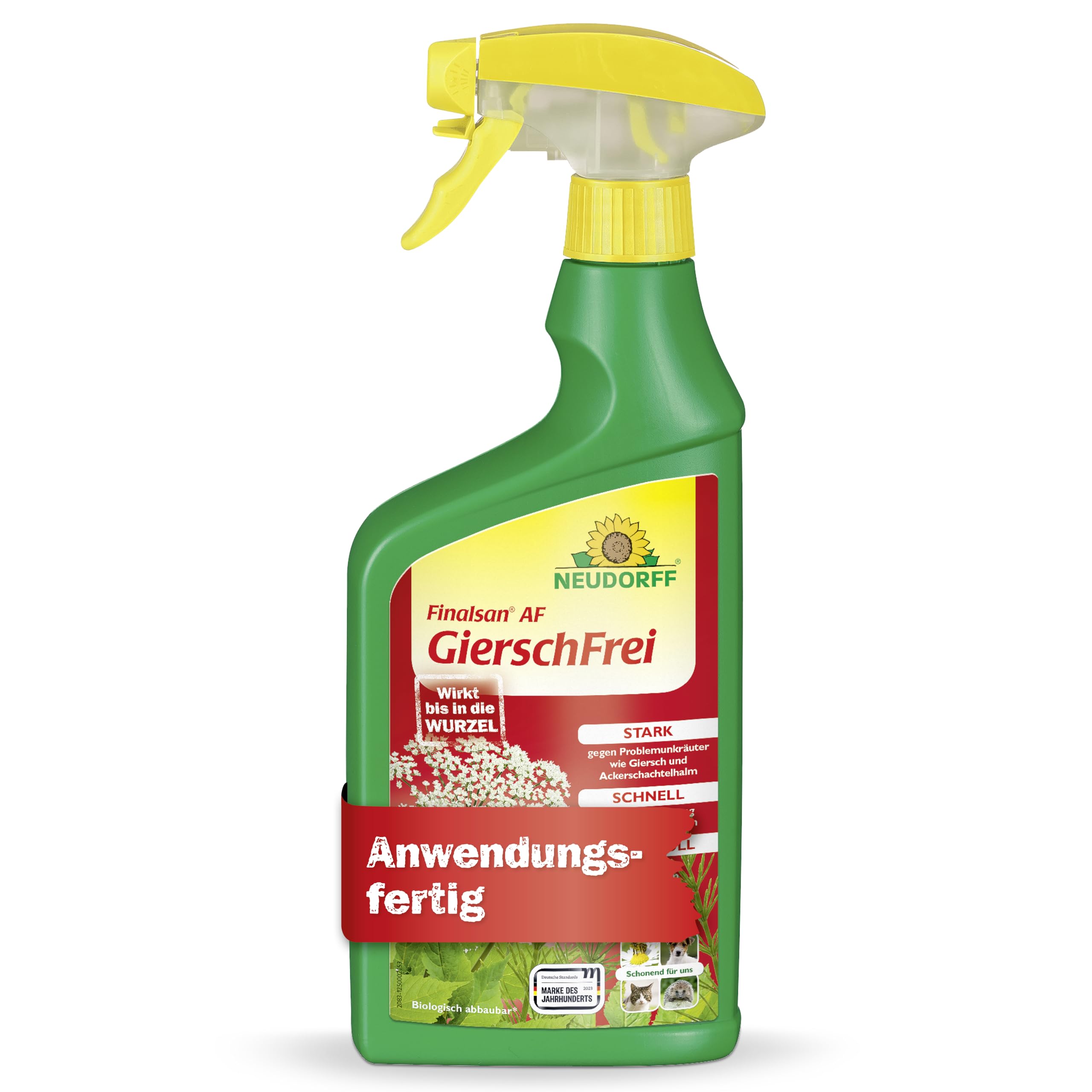 Neudorff Finalsan AF GierschFrei – Schnell wirkender Unkrautvernichter gegen Giersch und Ackerschachtelhalm. Wirkt bis in die Wurzel, 750 ml