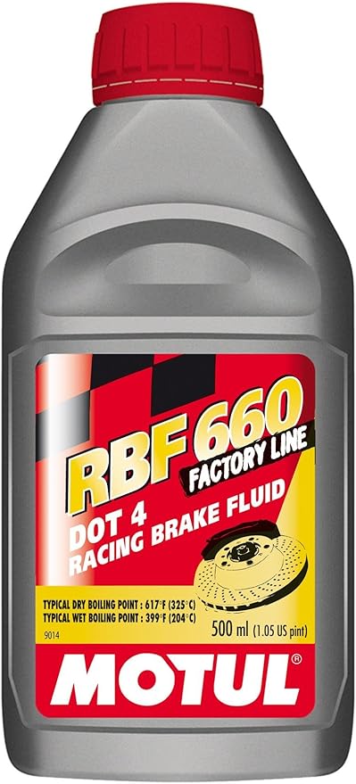 Motul RBF 660 Factory Line Dot-4 100 Percent Synthetic Racing Brake Fluid 500ml (101667)