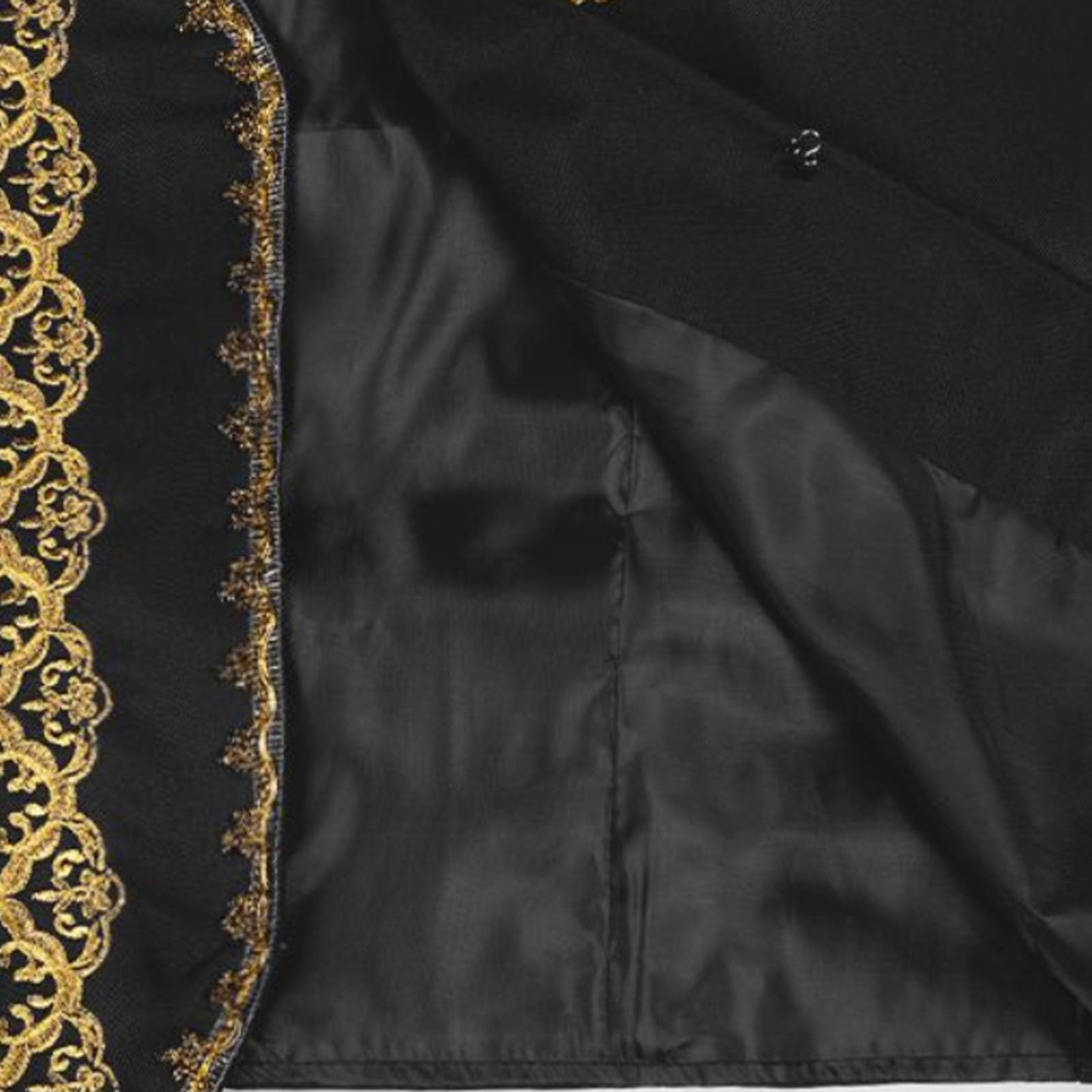 Generico Costume Sultano Arabo Uomo Gilet Indiano Senza Maniche Aperto sul Davanti Giacca da Principe Arabo Cosplay di Halloween Carnevale Festa a Tema