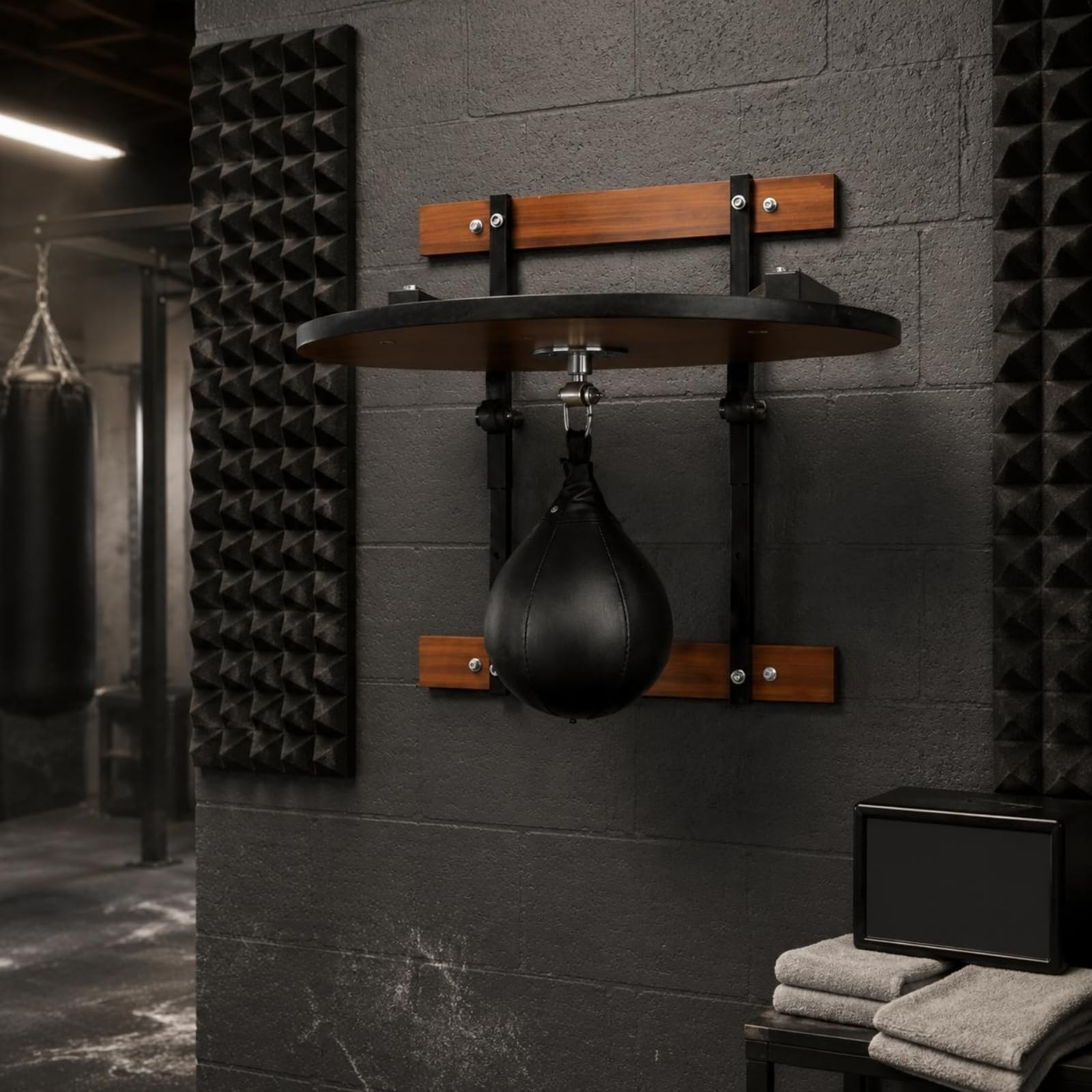 Attrezzatura Allenamento Piattaforma Palla Velocità Supporto Parete Bersaglio Reattivo con Hardware Metallico Regolare Adatta per Training Velocità