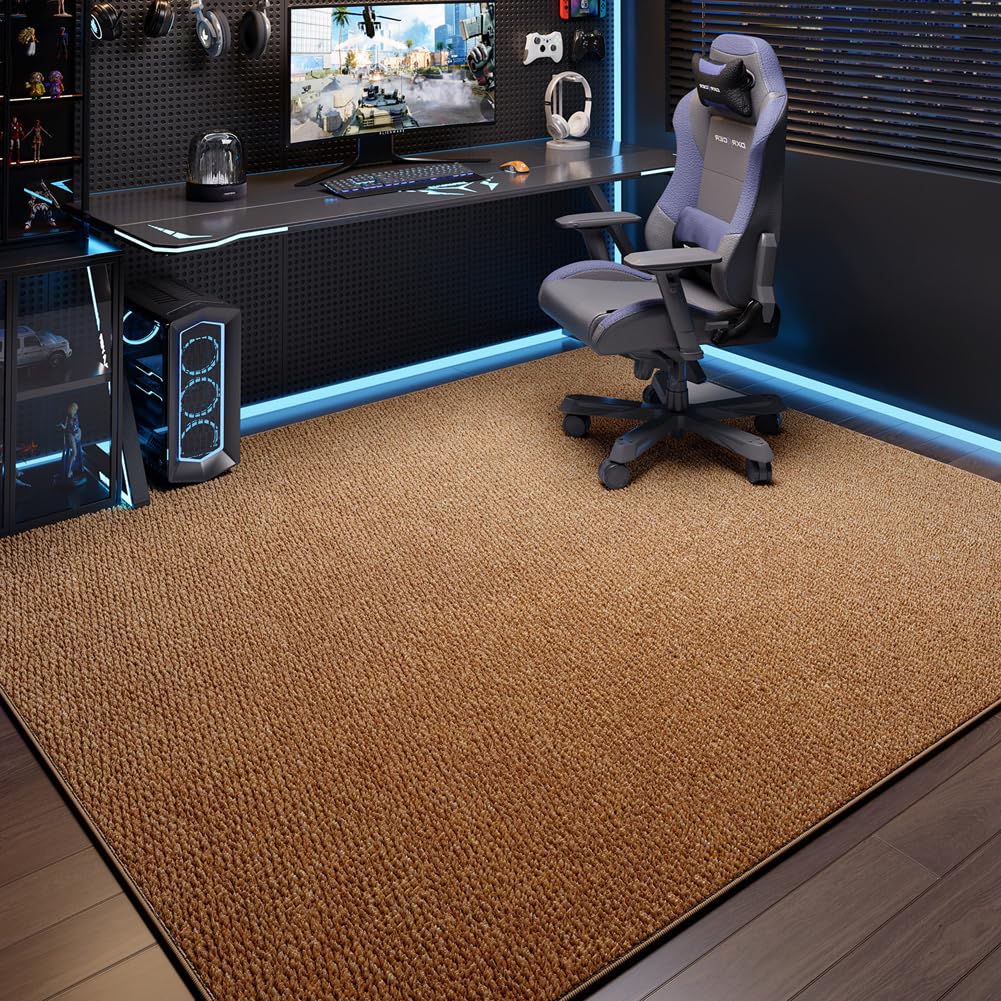 Tapis de chaise de bureau pour tapis, tapis de protection de sol en caoutchouc, tapis de chaise de bureau d'ordinateur, 140 x 200 cm, tapis de sol facile à glisser pour les jeux, la maison