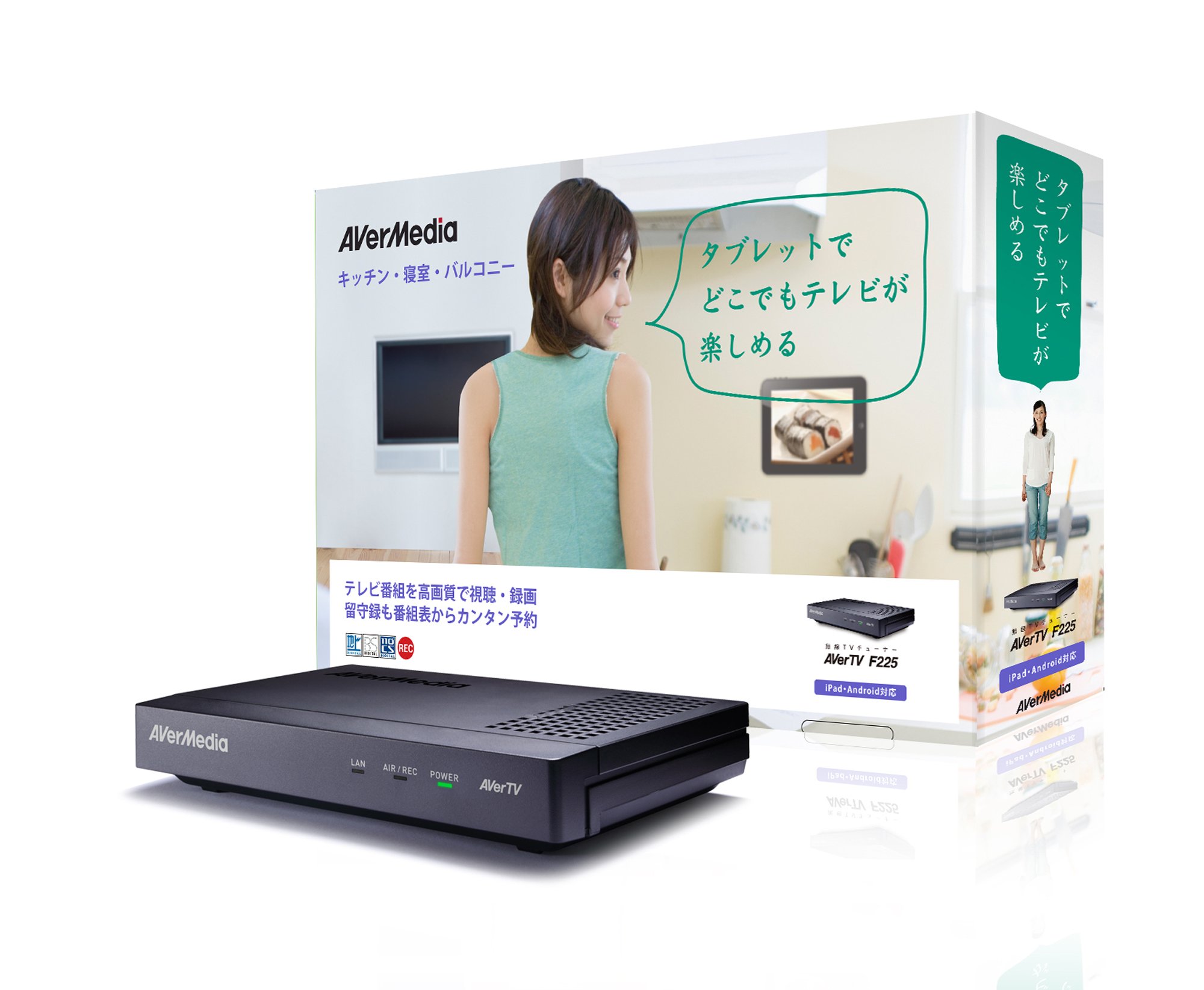 iPad+デジタルTVチューナー（地上波・BS・CS視聴可能）セット売り Amazon.co.jp: AVerMedia AVerTV F225 地デジ/BSデジタル/110度