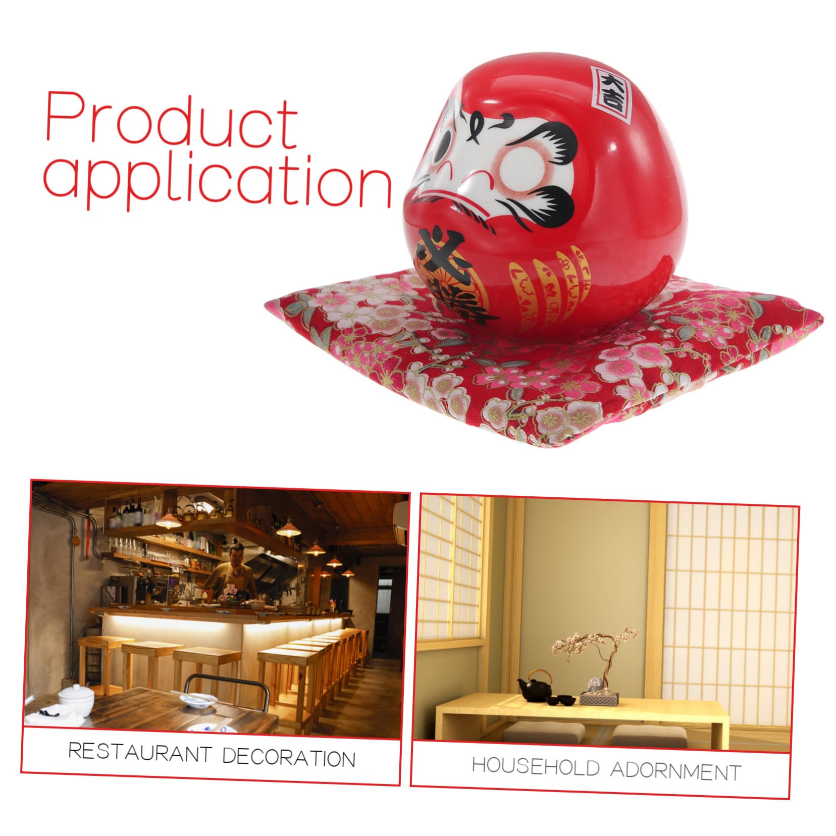 Amazon.co.jp: NOLITOY 陶器製だるま置物 ミニチュアドール 幸運装飾