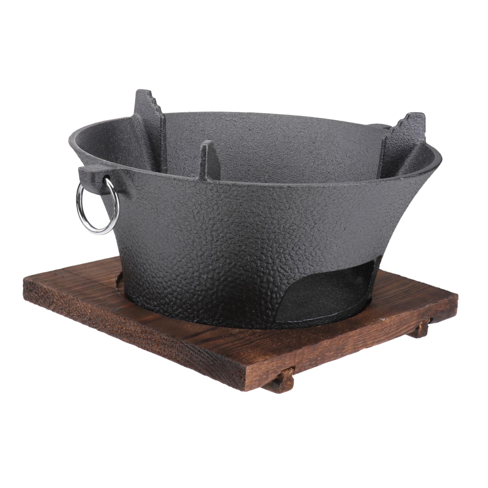 Barbecue fonte robuste pour camping et pique-nique en plein air avec réchaud